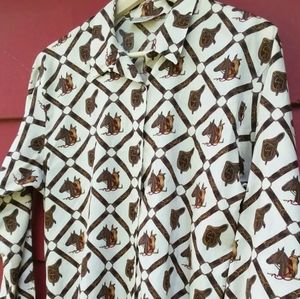 Susan Bristol Horse Button Up 8